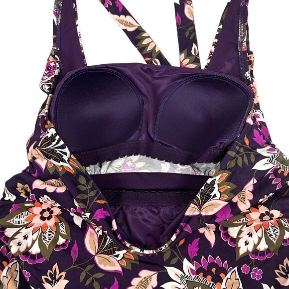 Lands' End Square Neck Halter Tankini Top Size 8 - Picture 5 of 7